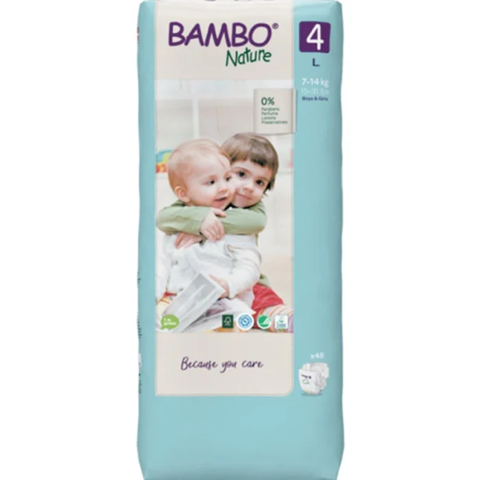 Couches Bambo Nature Taille 4 (7-14kg) 48 unités