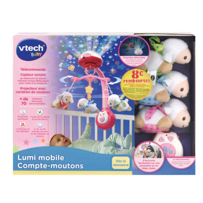 Vtech Lumi Mobile Compte-Moutons Rose 0-36m