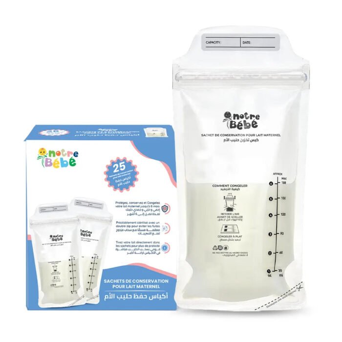 Notre-Bébé Sachets de Conservation du Lait Maternel 25 Sachets