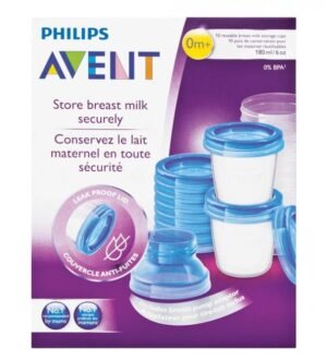 10 POTS DE CONSERVATION DE LAIT MATERNEL 180 ML