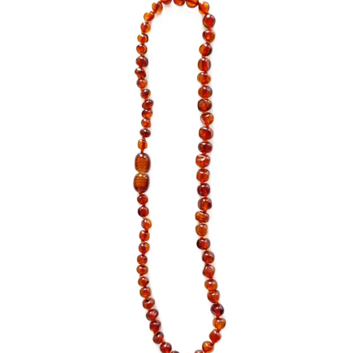 Collier Ambre avec Certificat d'authenticité pour bébé - Marron