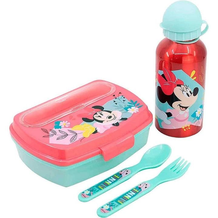 Boite Gouter 800ML + Gourde Aluminium 500ML Minnie Mouse
