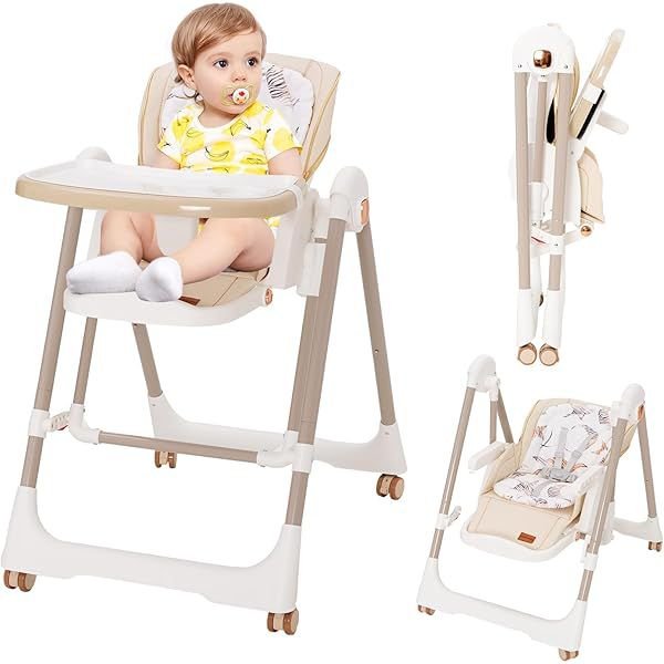 Chaise Haute Kidilo Balancelle et Fonction Relax 3en1