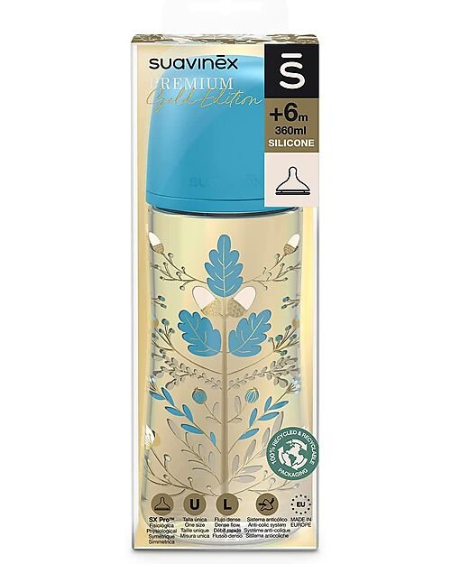 Biberon Gold Édition 6 mois et plus 330 ml – Suavinex