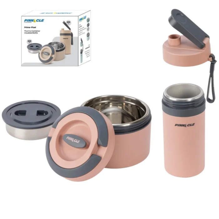 Set Boîte Isotherme 600ML et Gourde 400ML Inox